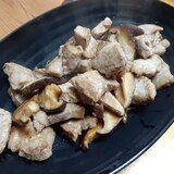 サイコロステーキ風！豚肉と椎茸のオイスター炒め！